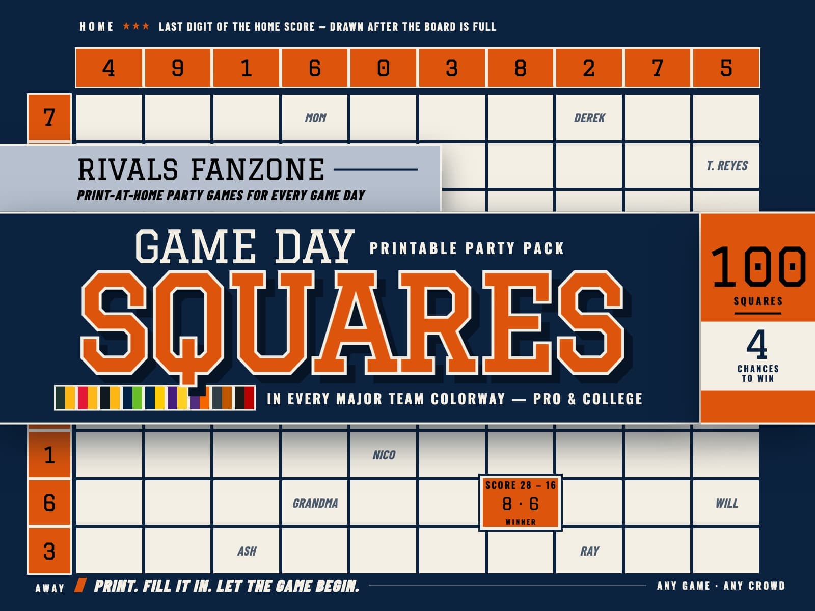 Auburn Football Squares — preview 1