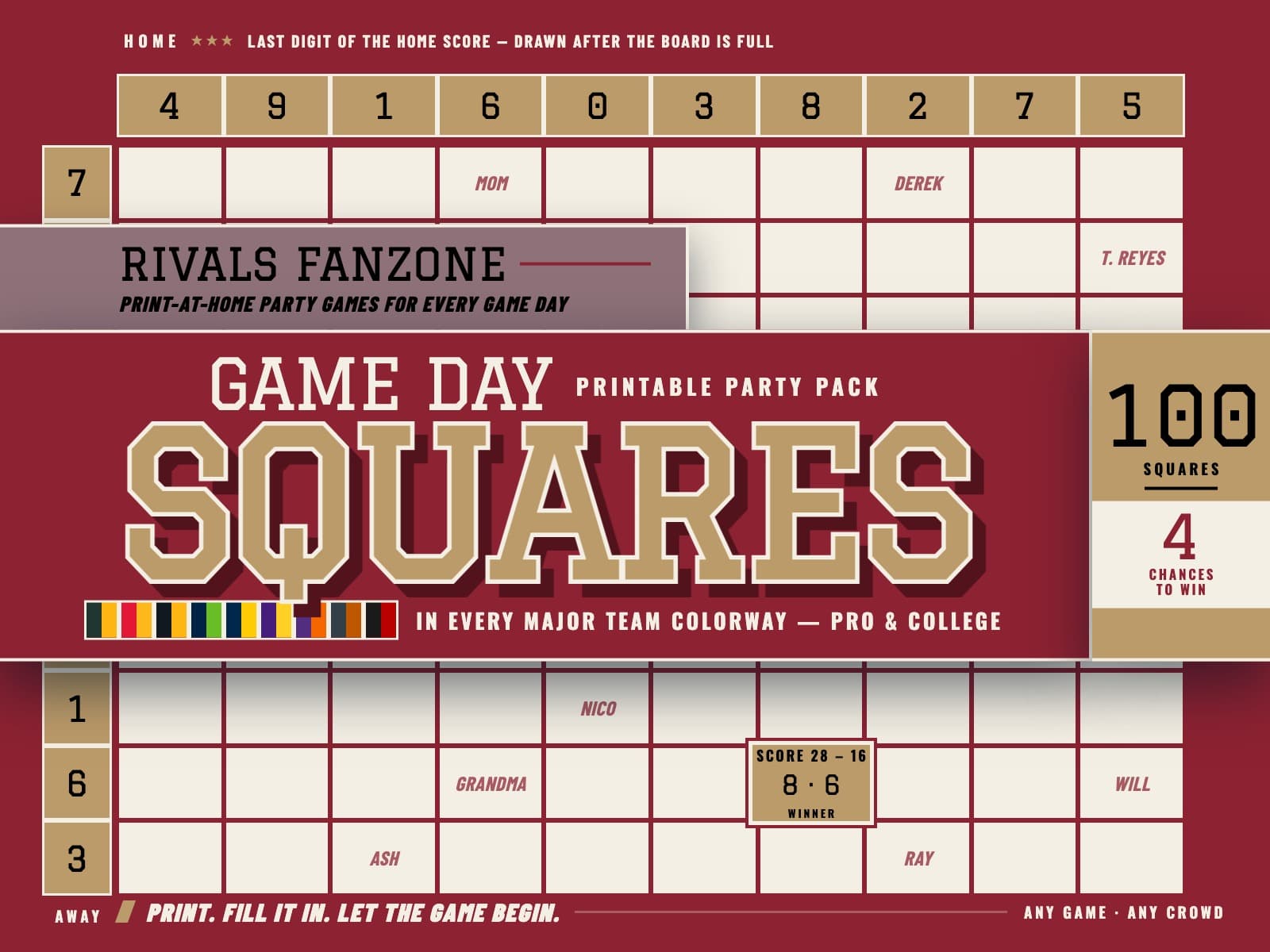 Boston Football Squares — preview 1