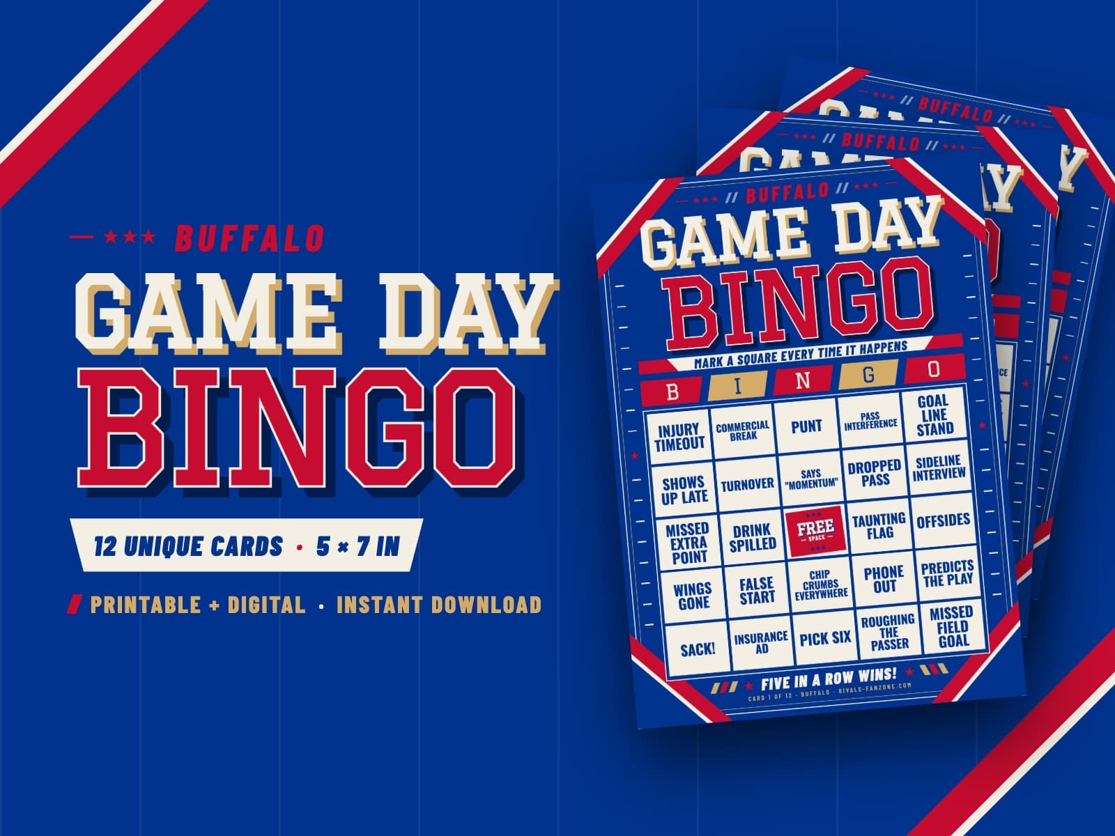 Buffalo Game Day Bingo – 12 Card Pack — preview 1