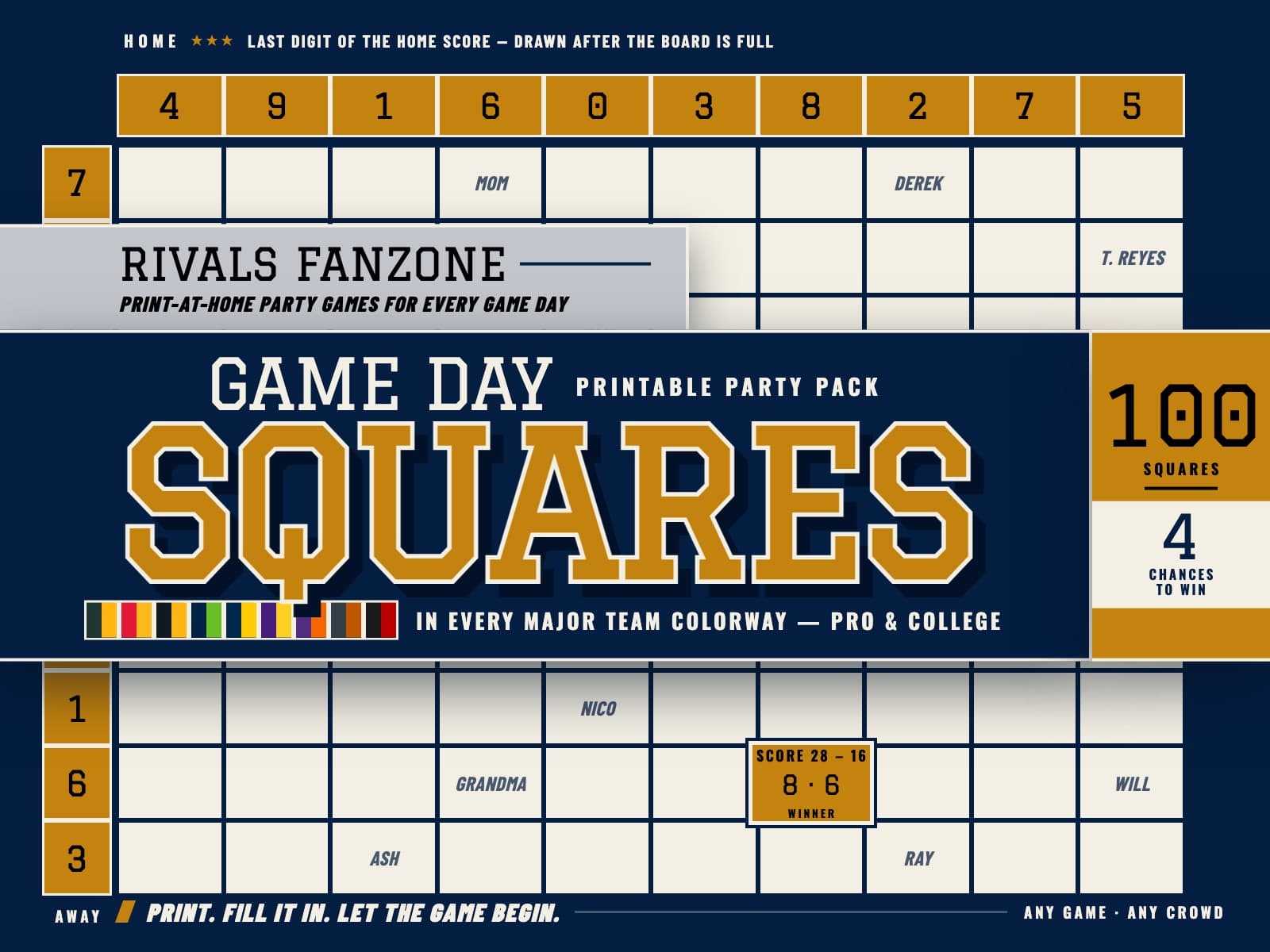 California Football Squares — preview 1
