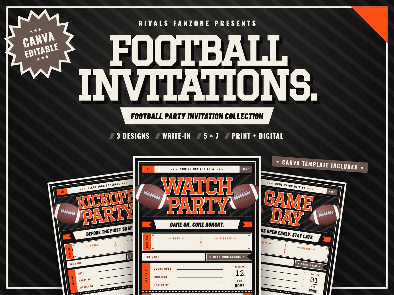 Cincinnati Football Party Invitations — preview 1