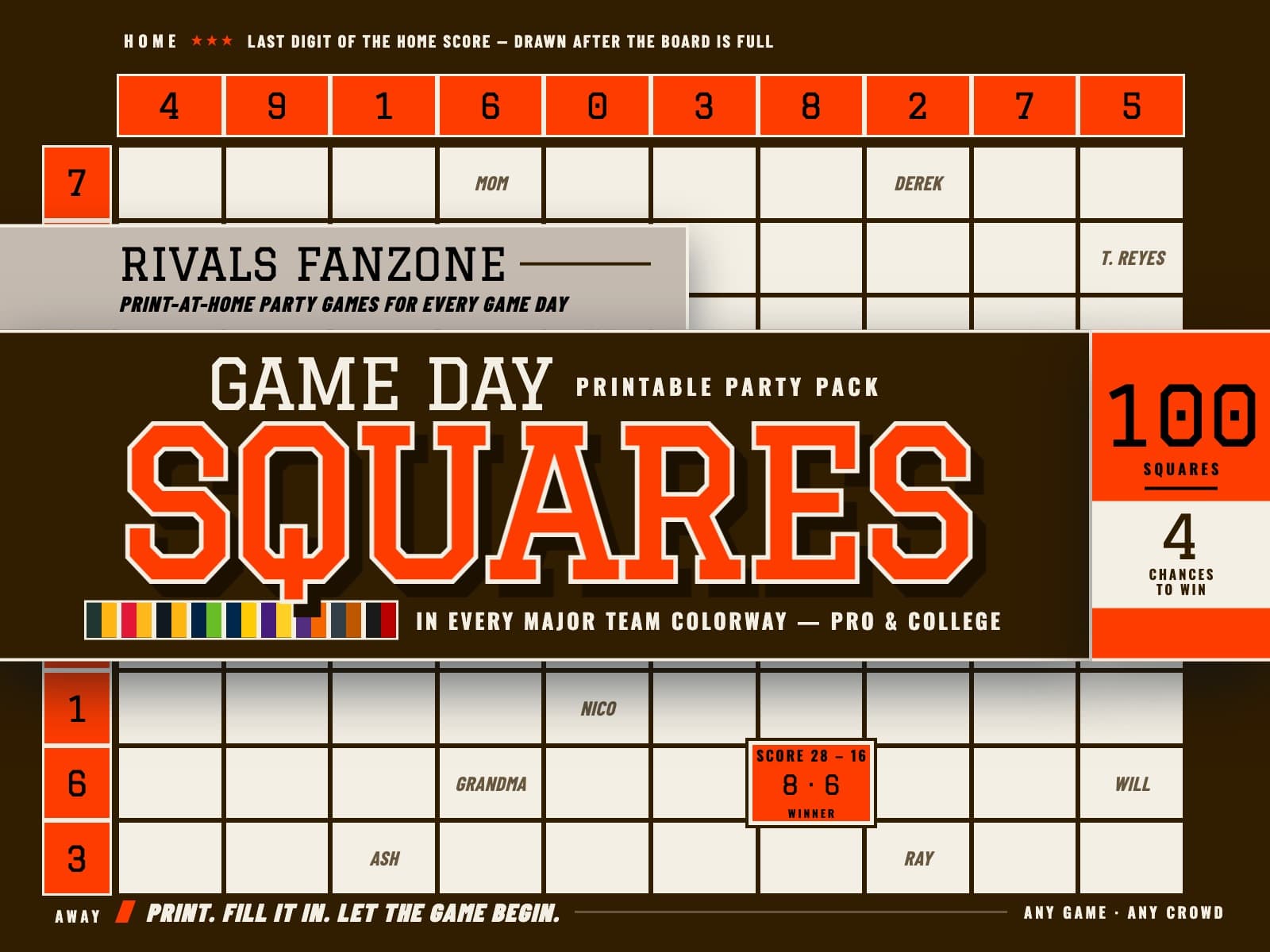 Cleveland Football Squares — preview 1