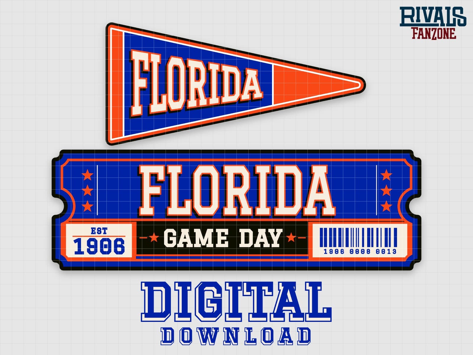 Florida Pennant & Ticket SVG – Cricut Cut Files — preview 1