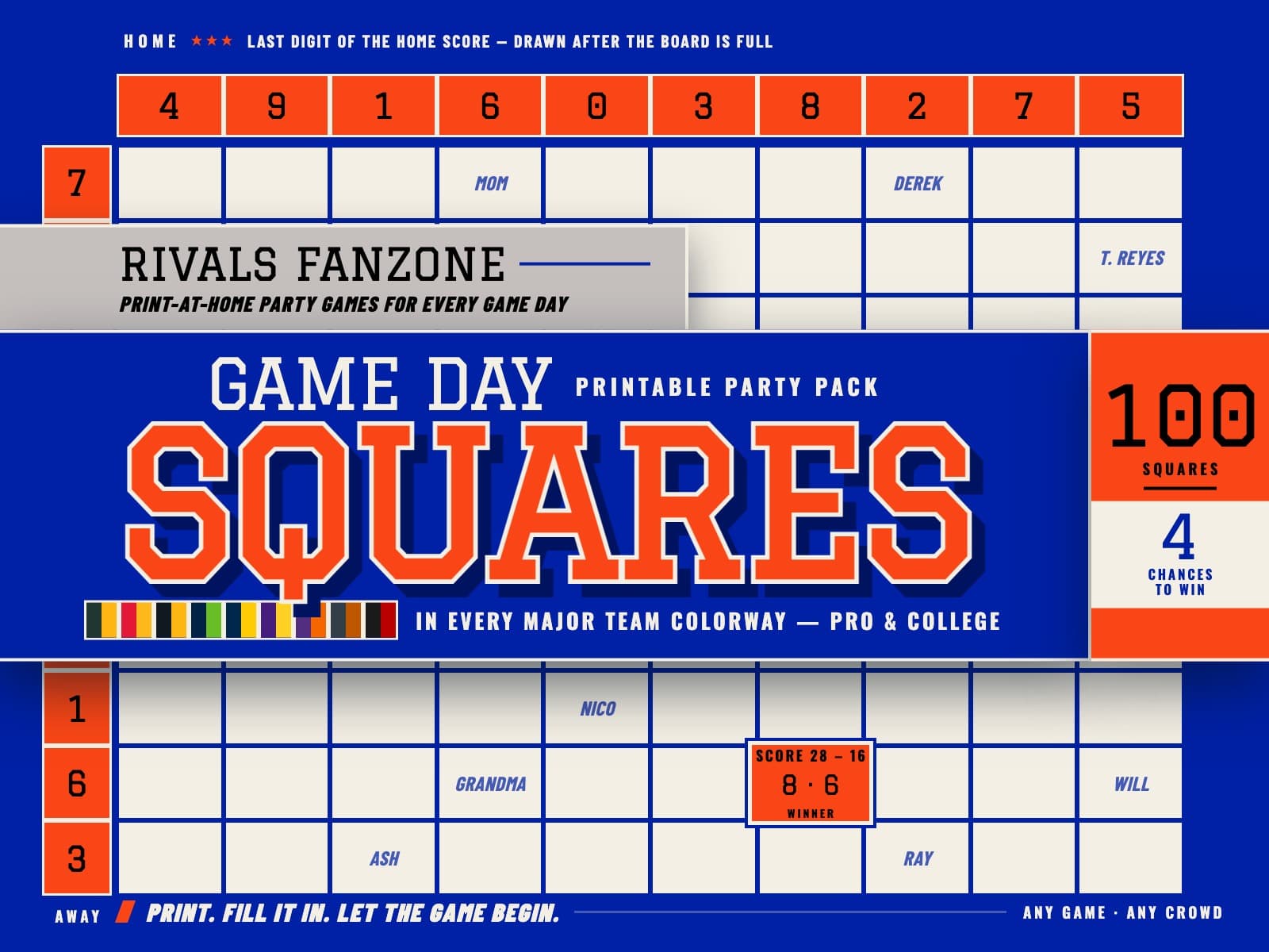 Florida Football Squares — preview 1