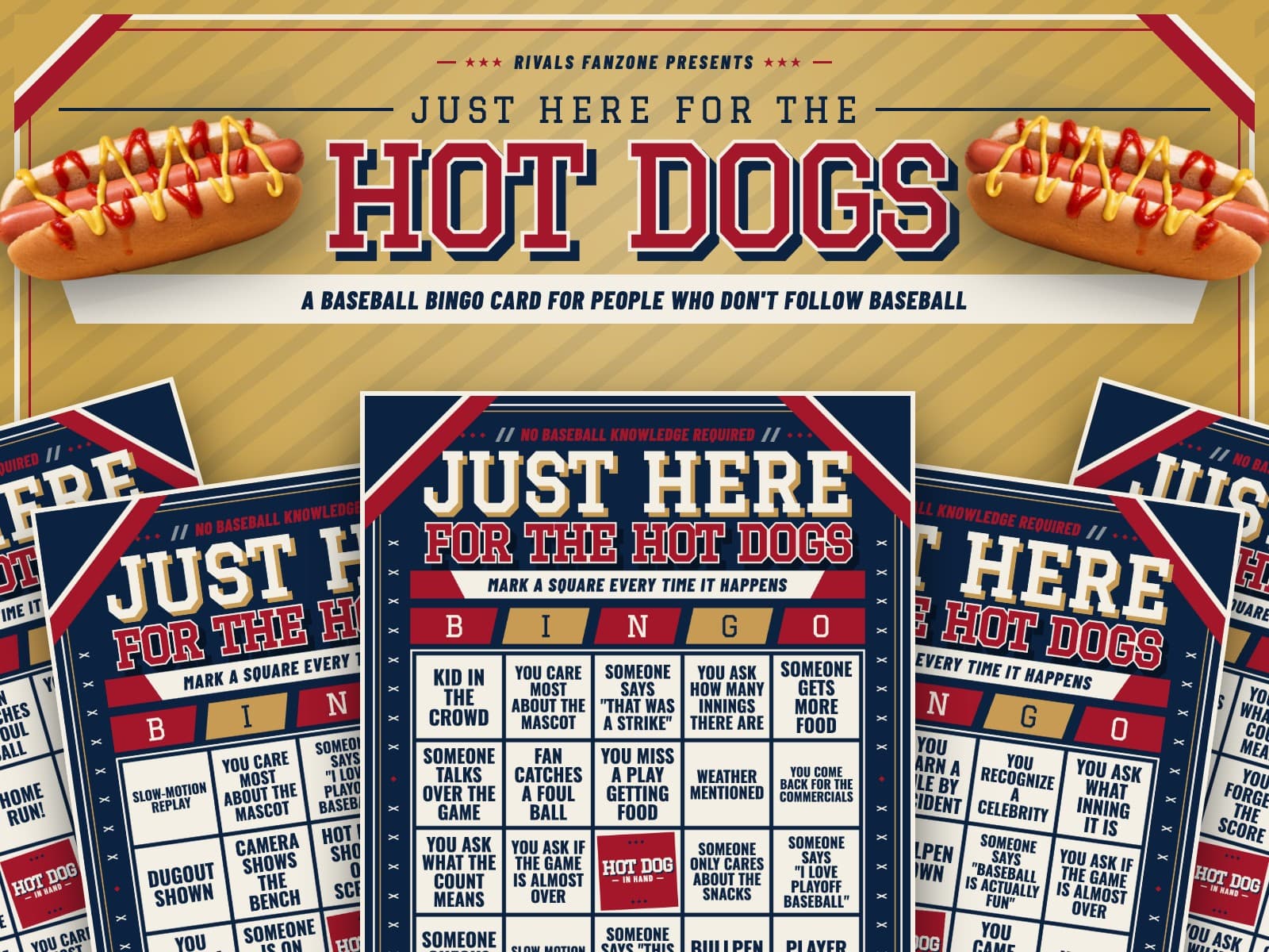 Hot Dogs Baseball Bingo – 12 Card Pack — preview 1