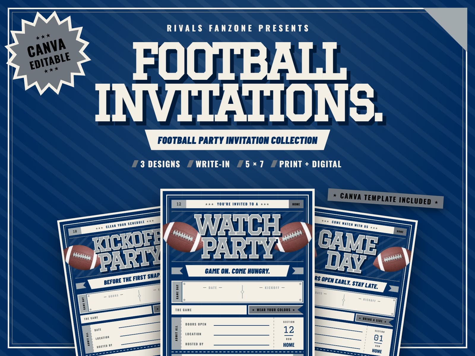 Indianapolis Football Party Invitations — preview 1