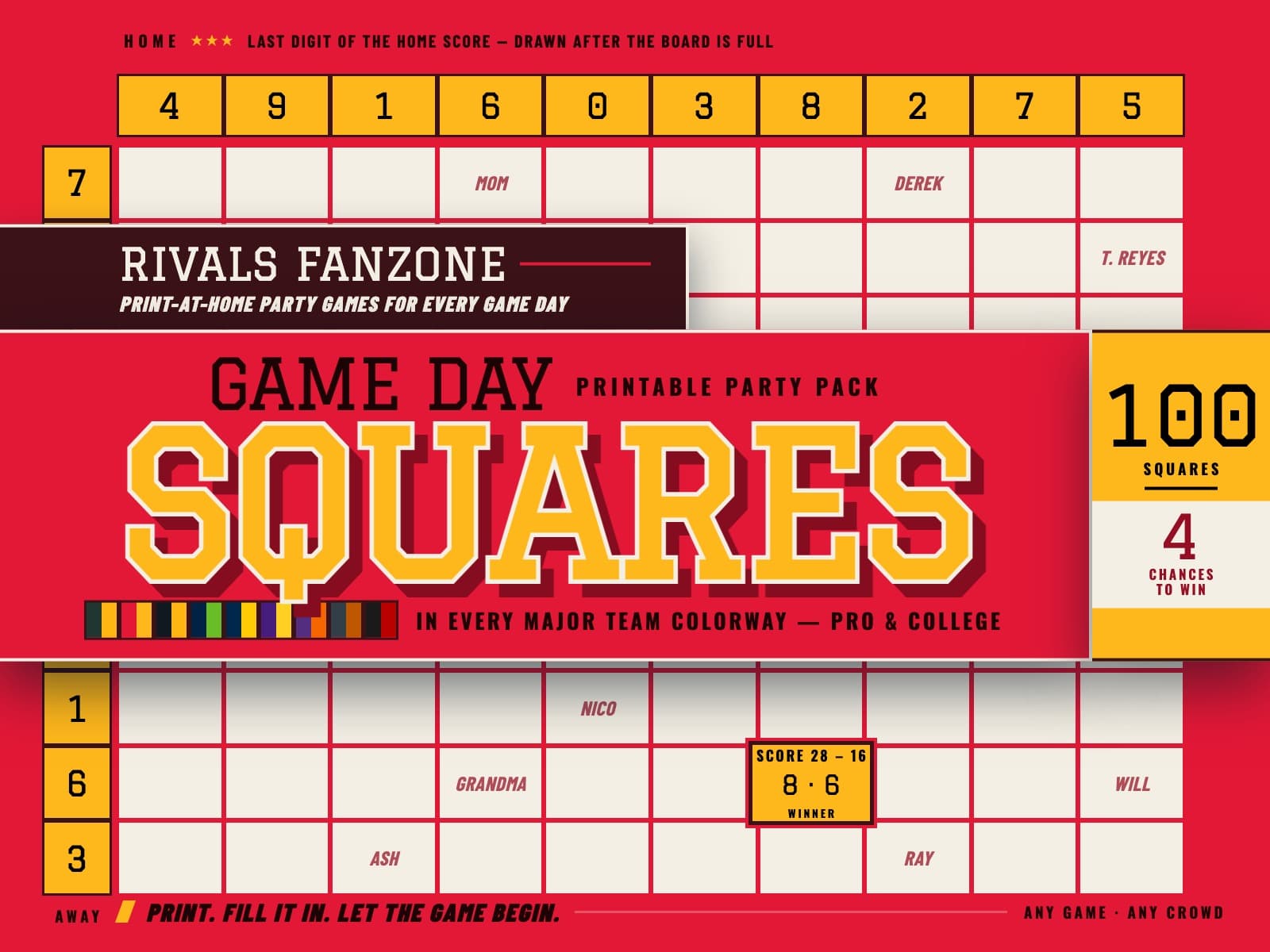 Kansas City Football Squares — preview 1