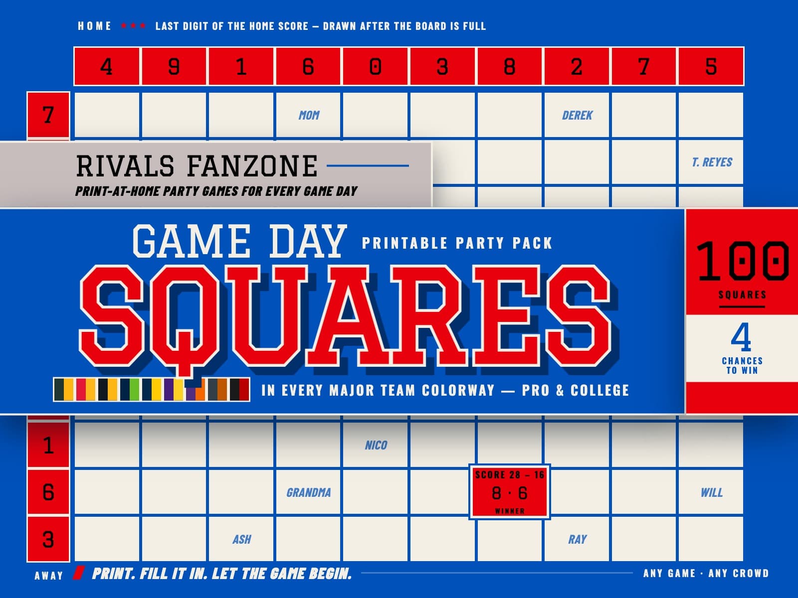 Kansas Football Squares — preview 1