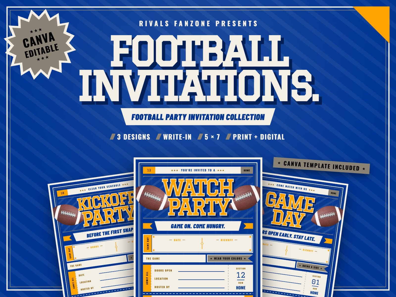 Los Angeles Football Party Invitations — preview 1