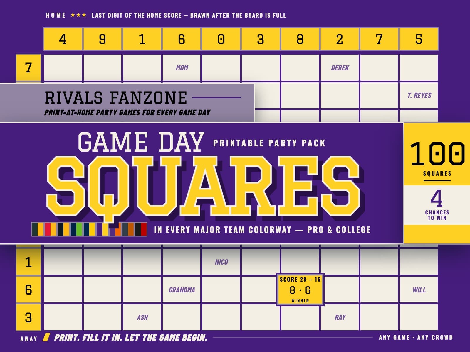 Louisiana Football Squares — preview 1