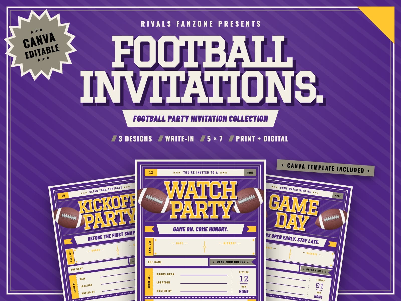 Minnesota Football Party Invitations — preview 1