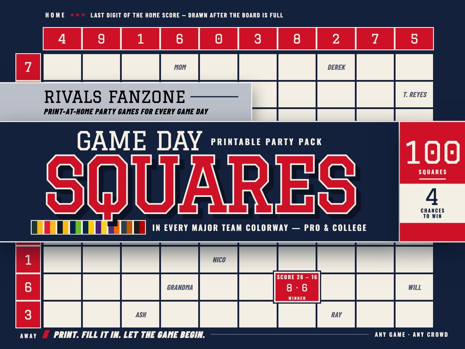 Mississippi Football Squares — preview 1