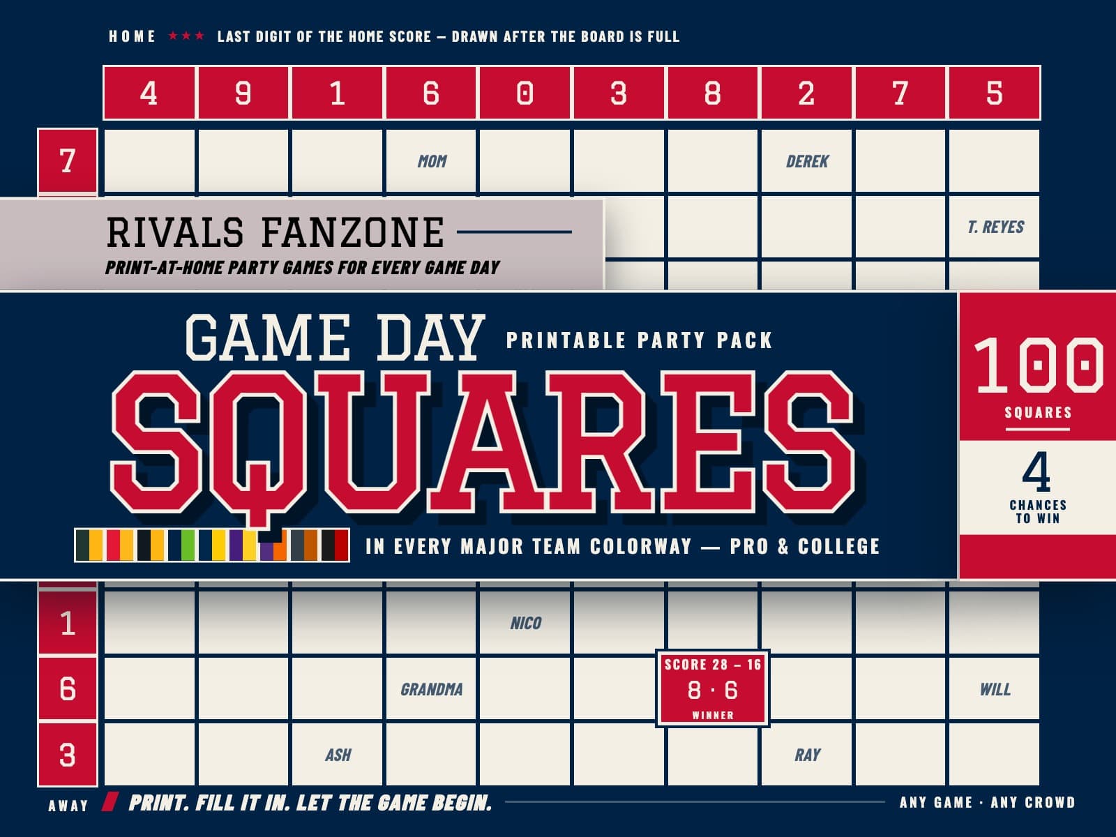 New England Football Squares — preview 1