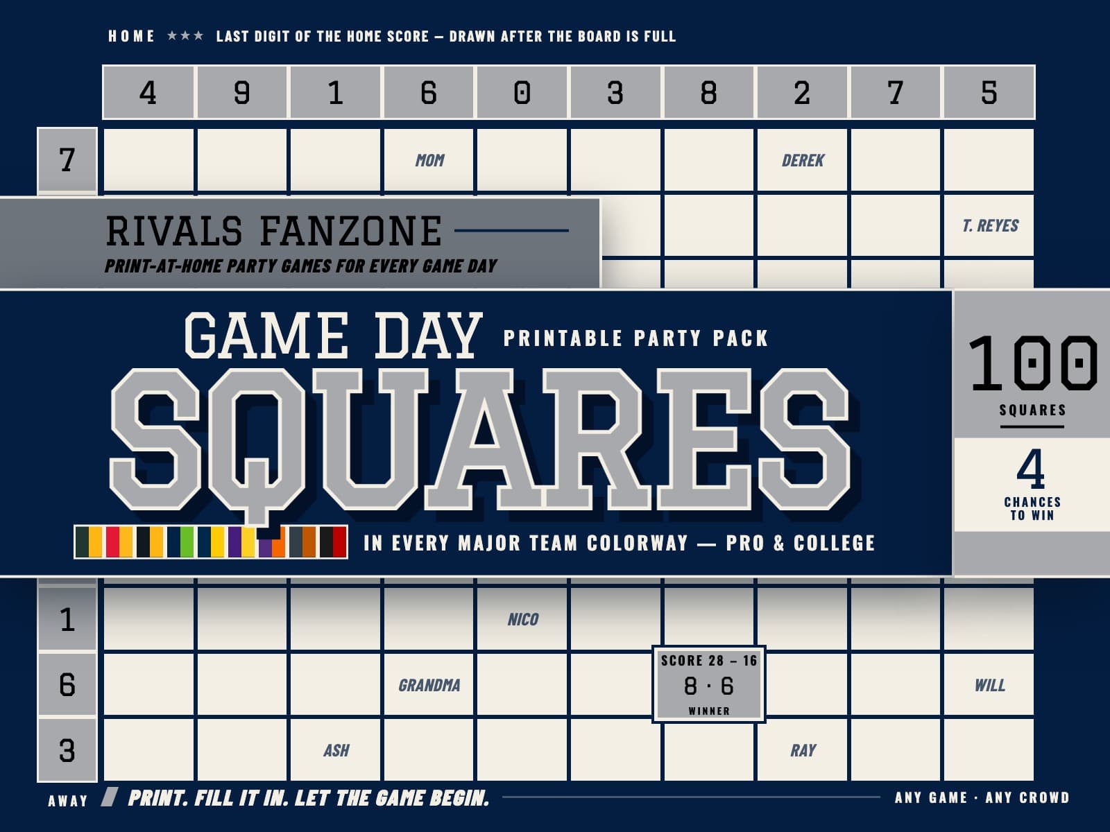 Pennsylvania Football Squares — preview 1