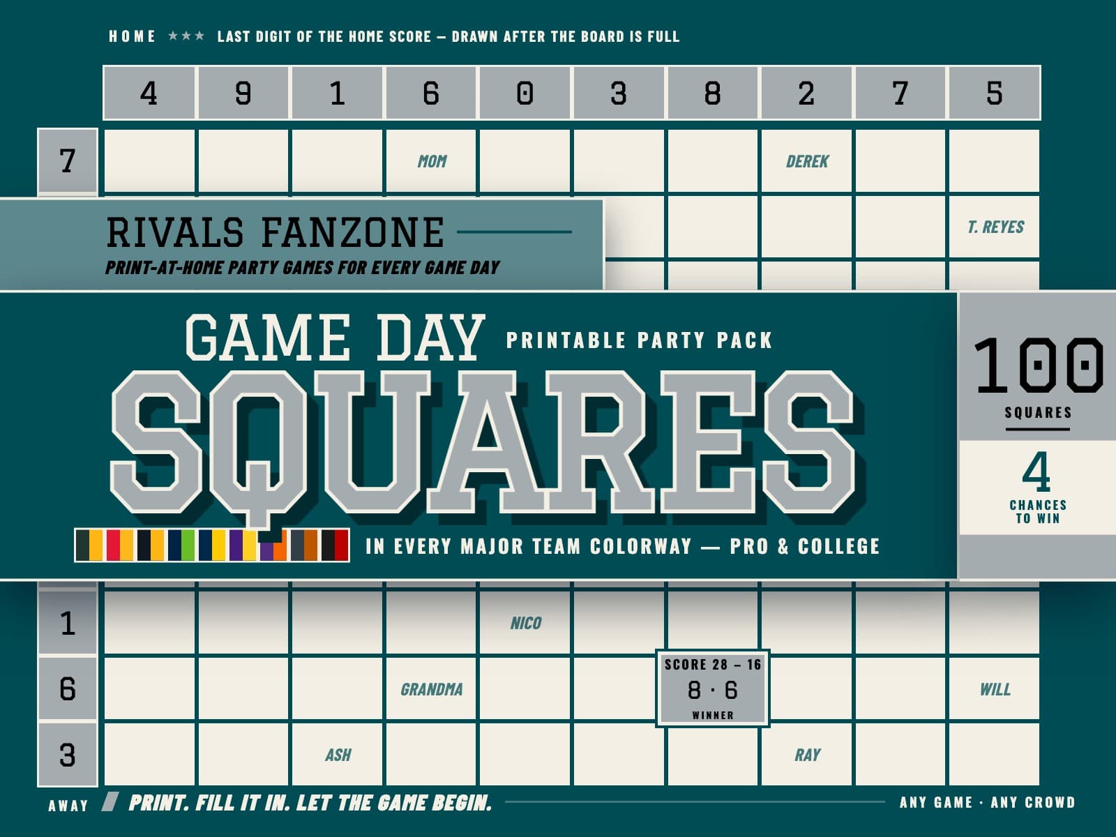 Philadelphia Football Squares — preview 1