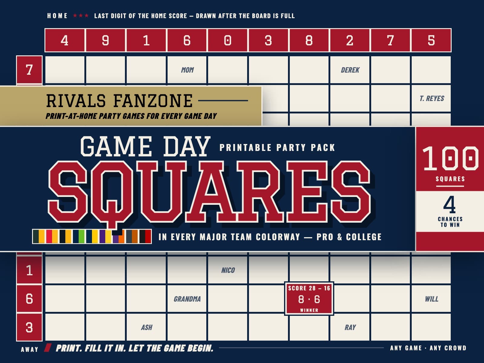 Rivals House Football Squares — preview 1