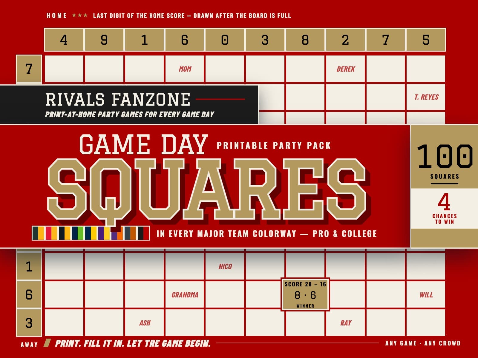 San Francisco Football Squares — preview 1