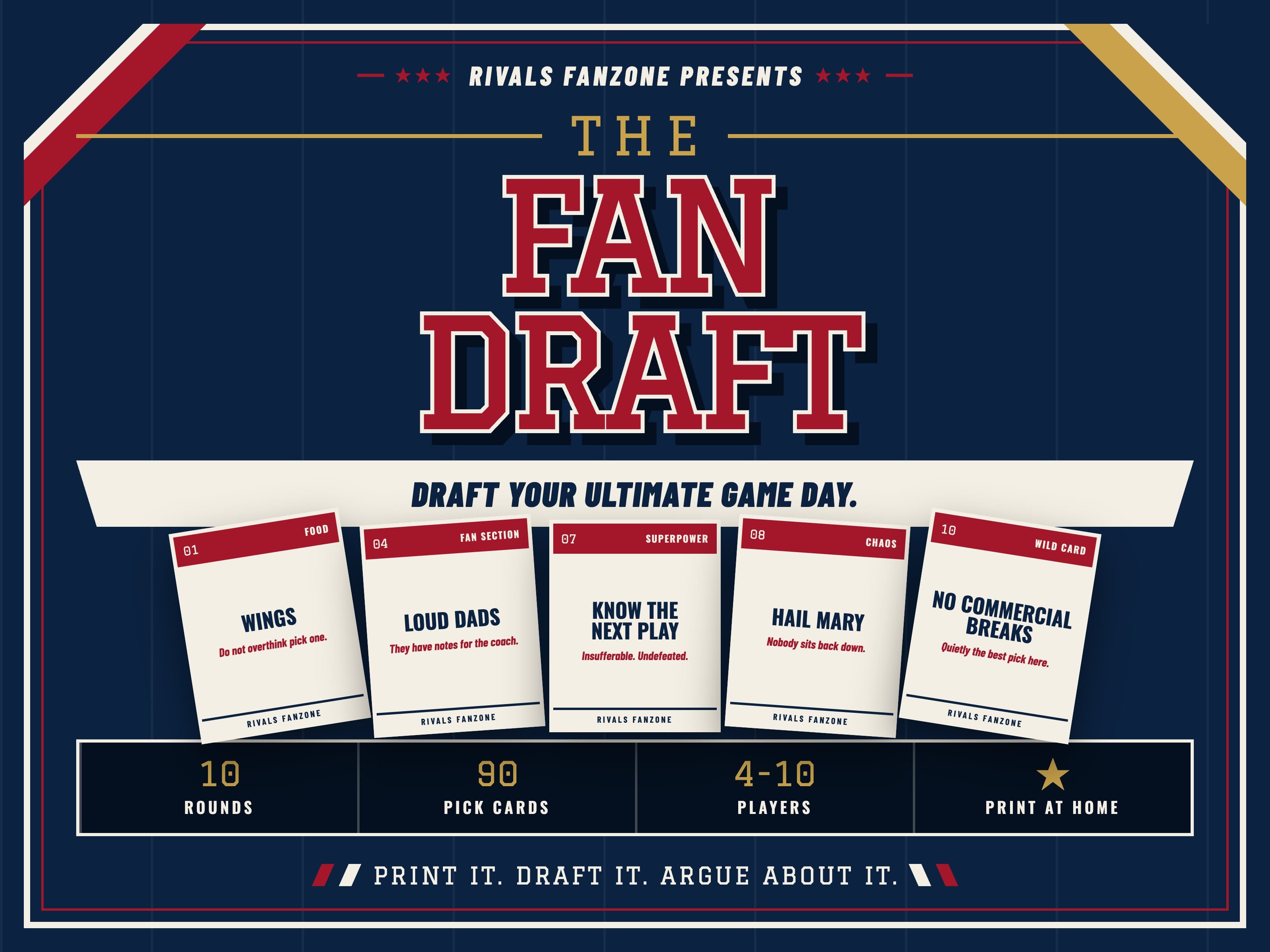 The Fan Draft – Printable Football Party Game for 4-10 Players — preview 1